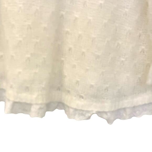 New Direction Petite Lace Sweater XLP Womens White Knit Pullover Fairy Soft Boxy - Picture 5 of 9